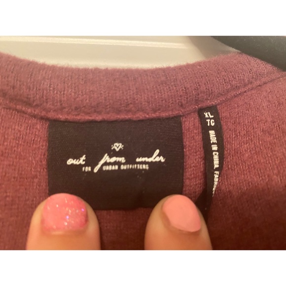 Plum Coloured Urban Outfitters Puffer Jacket - Picture 2 of 4